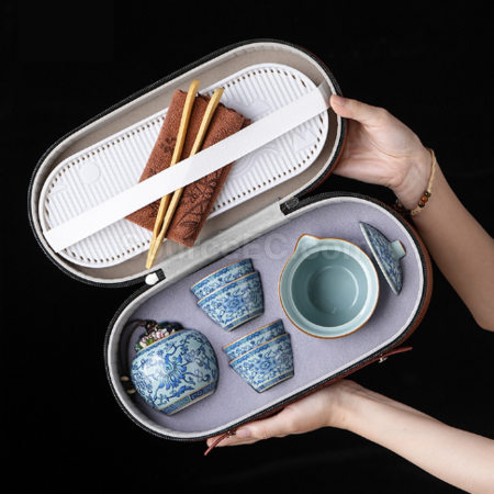 客製化汝窯旅行茶具套裝禮品