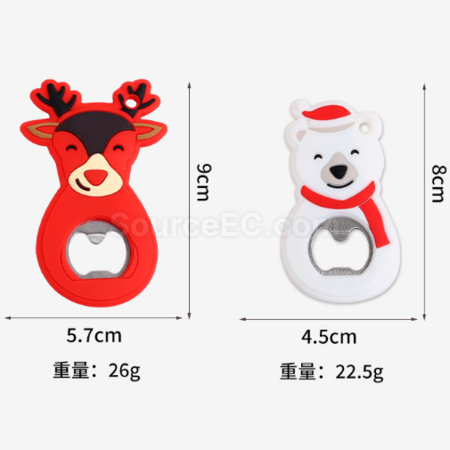 客製化聖誕磁吸冰箱貼開瓶器禮品