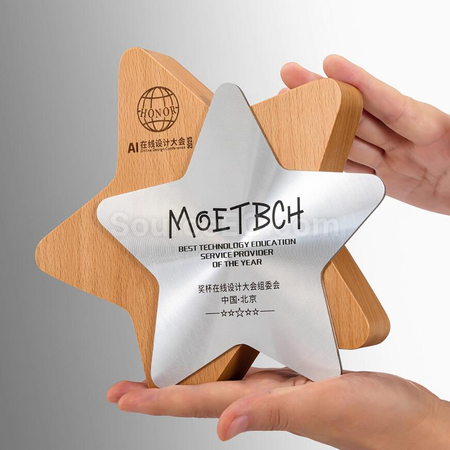 客製化實木金屬獎座禮品