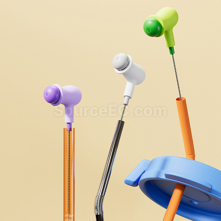 客製化可彎曲豌豆吸管刷禮品