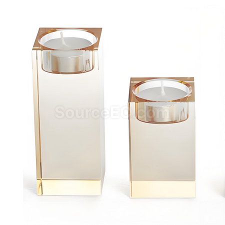客製化浪漫水晶蠟燭台擺件禮品