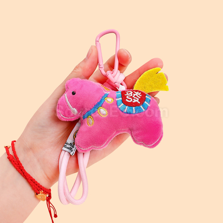 客製化可愛刺繡小馬掛件鑰匙扣禮品