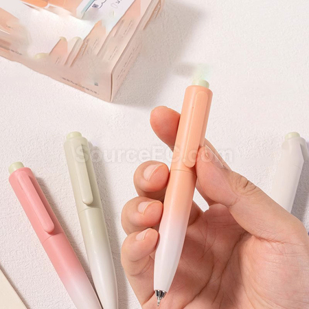 客製化蘿蔔漸變按動中性筆禮品