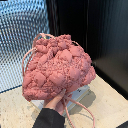 客製化菱格抽繩束口雲朵包禮品