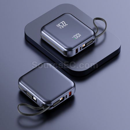 客製化3c自帶線快充行動電源禮品