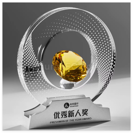 客製化創意鑽石水晶獎座禮品