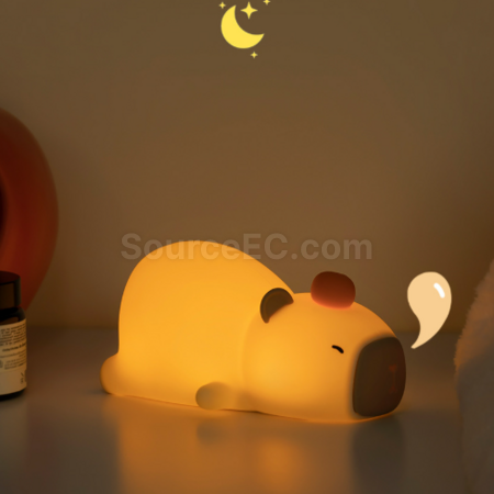 客製化趴趴卡皮巴拉拍拍小夜燈禮品