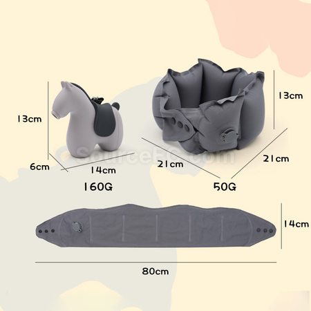 客製化馬年便攜旅行u型枕禮品