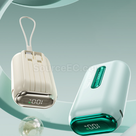 客製化3c認證自帶線快充行動電源禮品