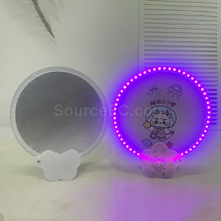 客製化發光折疊廣告扇子禮品