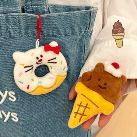 客製化卡通甜品公仔鑰匙扣掛件禮品
