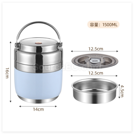 客製化不鏽鋼雙層真空便當盒禮品