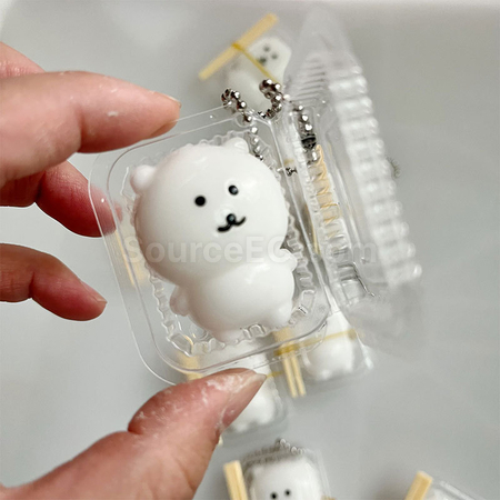 客製化飯盒小熊捏捏樂鑰匙扣減壓玩具禮品