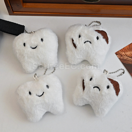 客製化毛絨牙齒掛件鑰匙扣禮品