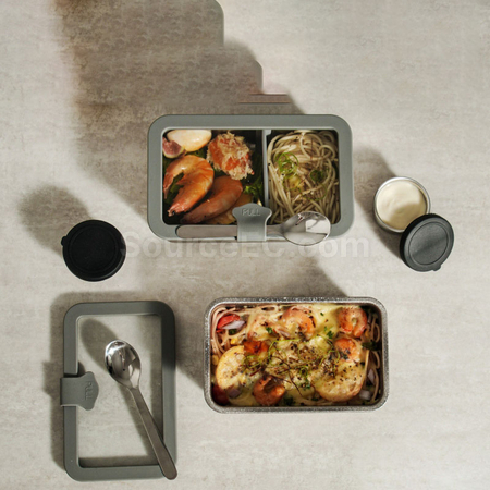 客製化純鈦玻璃蓋飯盒禮品