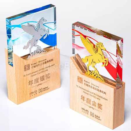 客製化馬年水晶獎座禮品