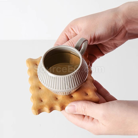 客製化實木餅乾隔熱杯墊禮品