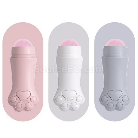 客製化猫爪玫瑰石按摩滾珠禮品