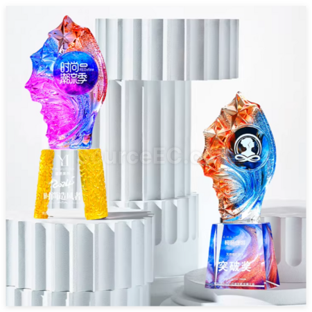 客製化創意琉璃水晶獎座禮品