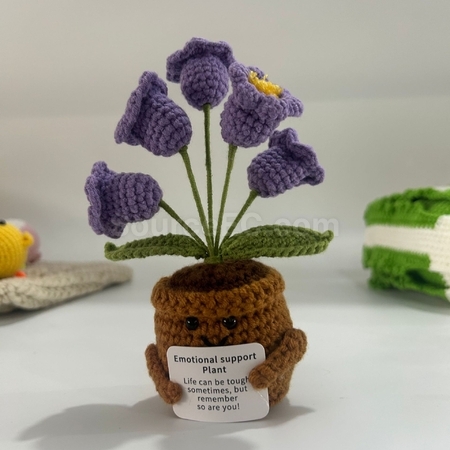 客製化針織花朵植物盆栽禮品