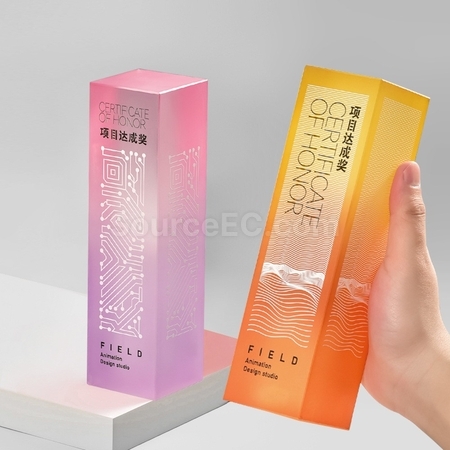 漸變水晶立柱獎盃