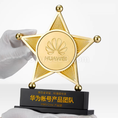 客製化創意五角星金屬獎座禮品
