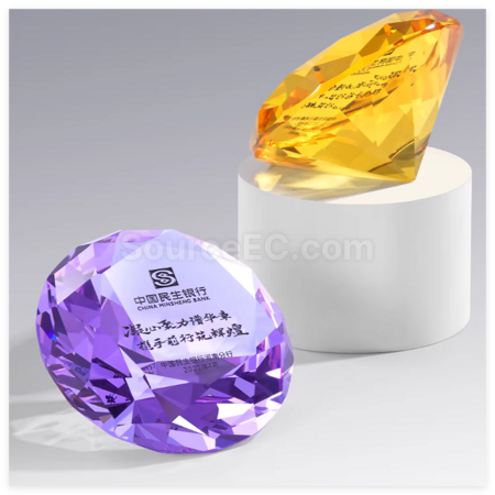 客製化創意鑽石水晶獎座禮品