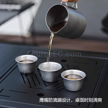 客製化戶外304不鏽鋼茶具旅行便攜套裝禮品