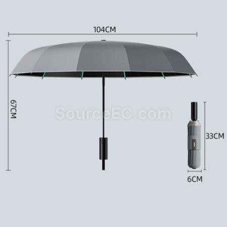 客製化全自動加大加粗120骨粗綁帶雨傘禮品