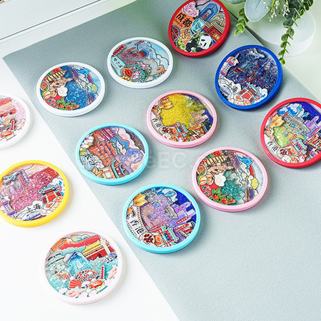 客製化可定製3D流沙杯墊禮品