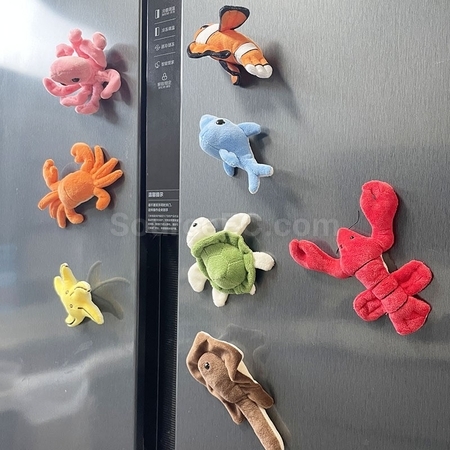 客製化立體毛絨動物冰箱貼禮品