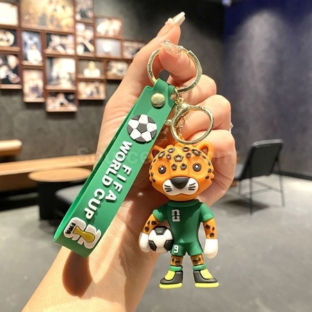 客製化美加墨世界盃吉祥物鑰匙扣掛件禮品