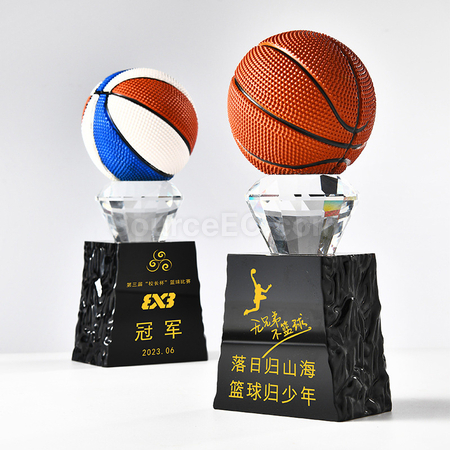 客製化球類水晶獎座禮品
