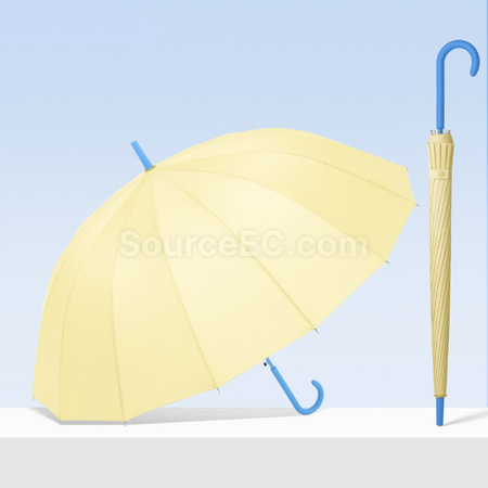 客製化多巴胺撞色直杆長柄雨傘禮品