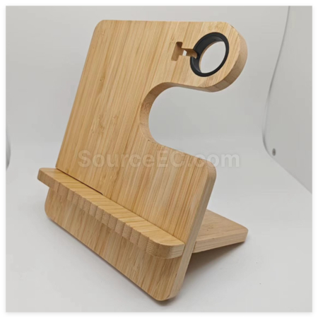 客製化竹木三合一無線充電座禮品