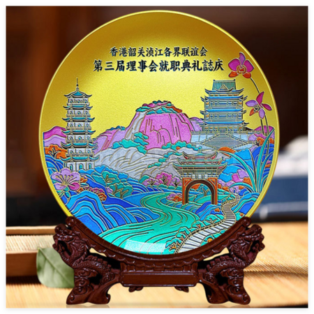 客製化玻璃圓盤紀念碟禮品