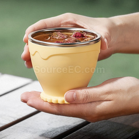 客製化便攜矽膠折疊杯禮品