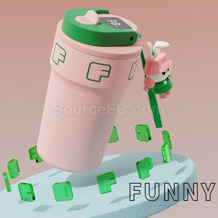 客製化溫度顯示咖啡保溫杯禮品