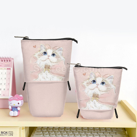 客製化奶茶伸縮筆袋禮品