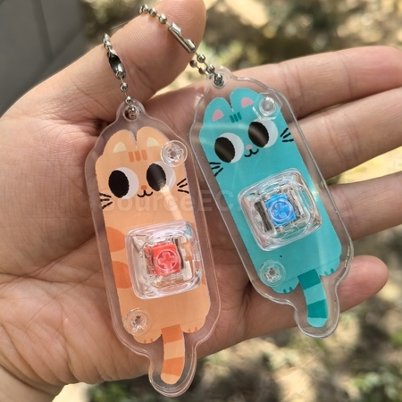 客製化貓咪按鍵解壓玩具鑰匙圈禮品