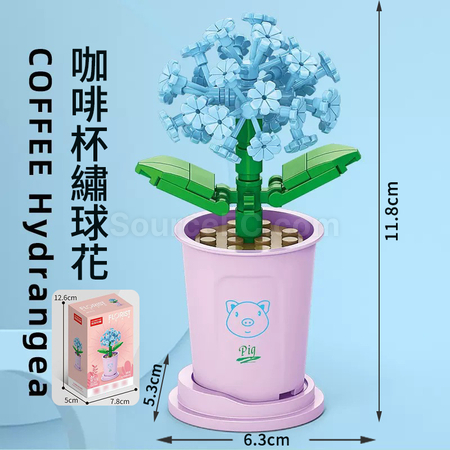 客製化咖啡杯植物系列積木-12星座系列禮品