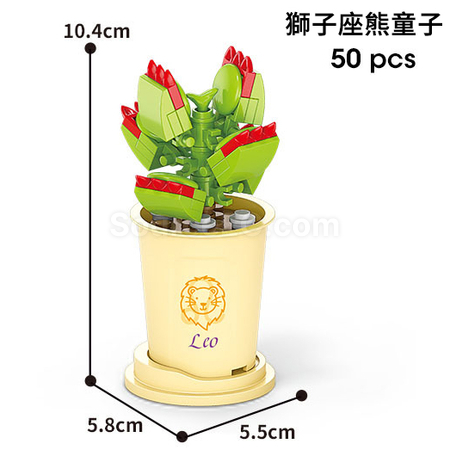 客製化咖啡杯植物系列積木-12星座多肉植物系列禮品