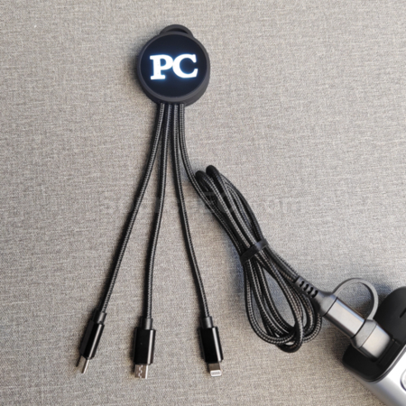 客製化五合一發光LOGO充電線禮品
