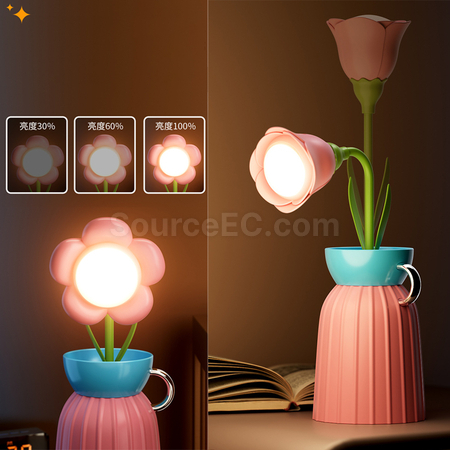 客製化花朵檯燈擺件禮品