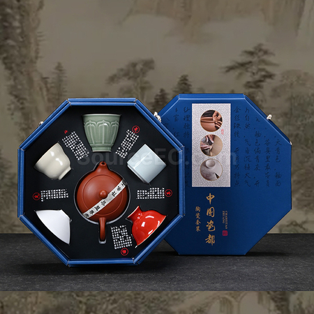 客製化八角盒茶具套裝禮品