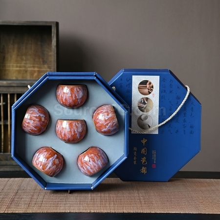 客製化八角盒茶具套裝禮品