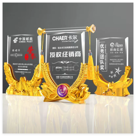 創意水晶錦旗獎座