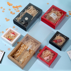 抽屜式磨砂透明禮品盒