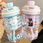 Tritan可愛吸管水杯