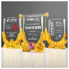 創意水晶錦旗獎座